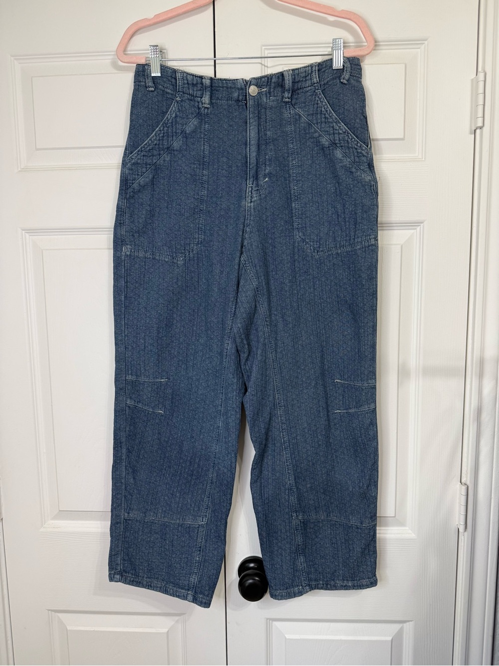 Free People We The Free Midnight Voyage Harem Jeans in Journey Blue sz S